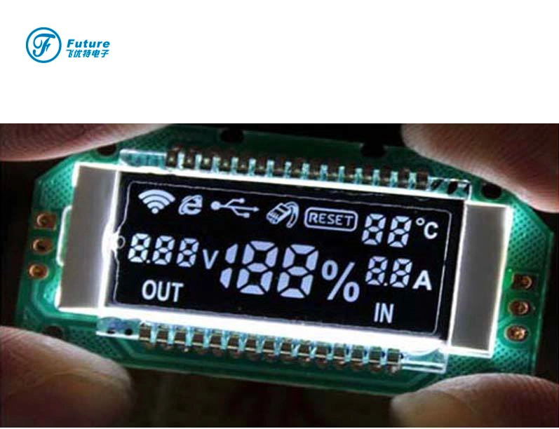 Custom 6 Digits Mono Seven Segment LCD Display Module for Power Meter