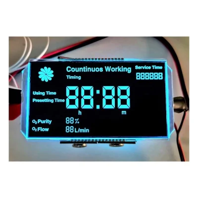 Benutzerdefiniertes 6-stelliges Mono-Sieben-Segment-LCD-Anzeigemodul für Leistungsmesser