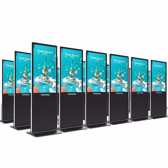 Fabrik 32 49 55 65 Zoll Android 4K Totem Touchscreen Digital Signage Kiosk LCD Bodenstehendes Werbedisplay